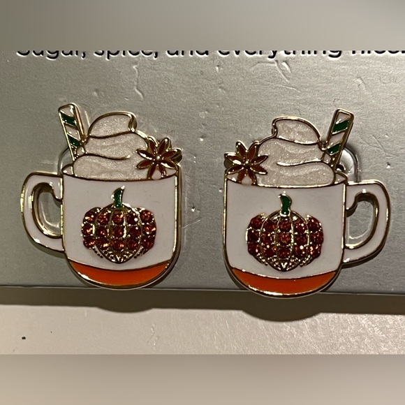 NWT SUGARFIX by BAUBLEBAR PUMPKIN SPICE EARRINGS. - Picture 3 of 6